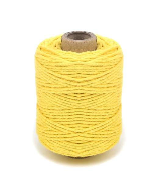 Cordoncino In Poliestere 100 Metri, Spessore 3 Mm, Colore Giallo Vivace, Resistente Alle Intemperie, Per Maglia, Uncinetto, Decorazioni E Bricolage