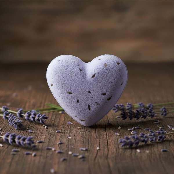 Bomba da bagno a forma di cuore  b profumo Lavanda  b   b fai da te  b