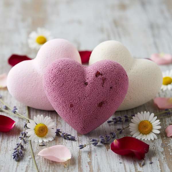 Bomba da bagno a forma di cuore  b profumo Lavanda  b   b fai da te  b