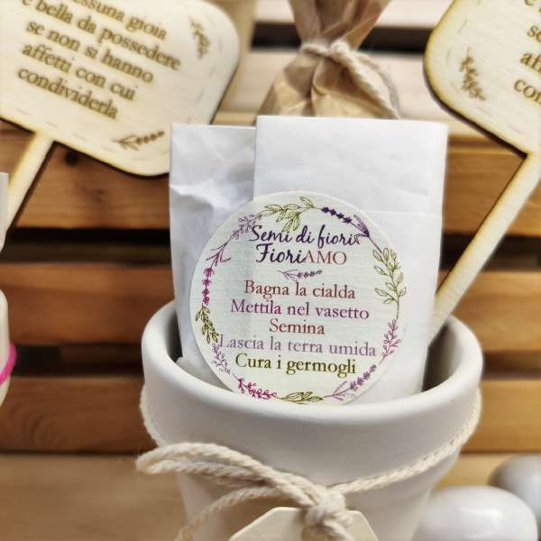 Bomboniere Matrimonio Semi Da Piantare : Segnaposto Con Semi Di Fiori O - Foto 8