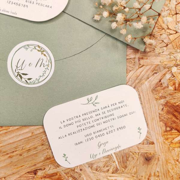 partecipazione matrimonio piantine grasse - Cinzia Creazioni