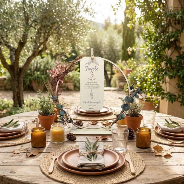 Centro tavola ghirlanda in legno con fiori secchi  b e segnatalo personalizzabile  b   b linea FIORI DI CAMPO  b