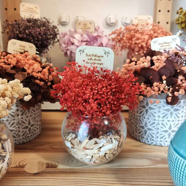 Centro tavola profumato  b con fiori stabilizzati  b   b RED PASSION  b