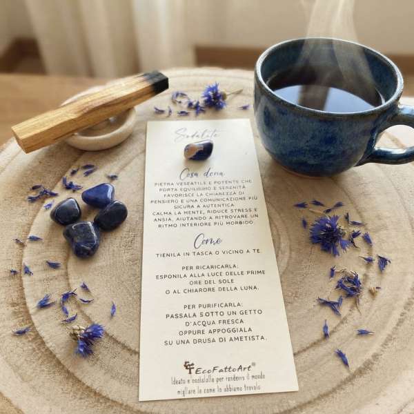 Segnalibro con  b SODALITE EQUILIBRIO E VERITA  b